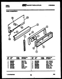 BACKGUARD Diagram and Parts List for 30DGMBWDN0  Tappan Range