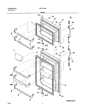 DOORS Diagram and Parts List for FRT17G4BQ0  Frigidaire Refrigerator