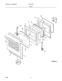 DOOR Diagram and Parts List for FEF352HCD  Frigidaire Range