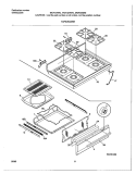TOP / DRAWER Diagram and Parts List for MGF324BGDE  Frigidaire Range
