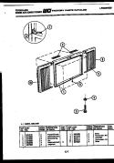 WINDOW MOUNTING PARTS Diagram and Parts List for A06LH8E1  Frigidaire Air Conditioner