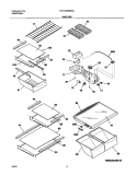 SHELVES Diagram and Parts List for FRT18P6BSK5  Frigidaire Refrigerator