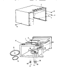 BASIC BODY Diagram and Parts List for KM355HXM  Frigidaire Microwave