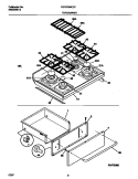 TOP / DRAWER Diagram and Parts List for FGF378WCCF  Frigidaire Range