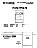 COVER Diagram and Parts List for TGF335BCWB  Tappan Range