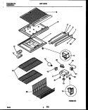 SHELVES AND SUPPORTS Diagram and Parts List for MRT18BRBW0  Frigidaire Refrigerator