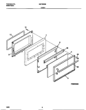 DOOR Diagram and Parts List for MEF350SBDE  Frigidaire Range