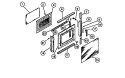 UPPER DOOR Diagram and Parts List for REM638BDL3  Frigidaire Range