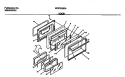 DOOR Diagram and Parts List for WGF355BADA  Frigidaire Range