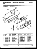 BACKGUARD Diagram and Parts List for GF470HXD5  Frigidaire Range