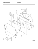 FRONT PANEL / LINT FILTER Diagram and Parts List for GLGR331MAS0  Frigidaire Dryer