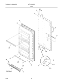 Part Location Diagram of 5304507199 Frigidaire Freezer Door Gasket