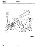 MOTOR Diagram and Parts List for FSG747GES1  Frigidaire Dryer