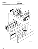 CONTROL PANEL Diagram and Parts List for FDB837GFS2  Frigidaire Dishwasher