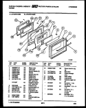 DOOR PARTS Diagram and Parts List for 57-2707-00-03  Tappan Microwave