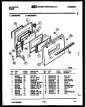 DOOR PARTS Diagram and Parts List for REC406DW0  Kelvinator Range