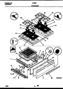 COOKTOP AND BROILER DRAWER PARTS Diagram and Parts List for 30-3852-00-02  Tappan Range