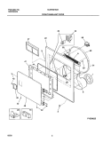 FRONT Diagram and Parts List for GLGR341AS3  Frigidaire Dryer