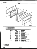 DOOR PARTS Diagram and Parts List for CE301SP2D2  Frigidaire Range