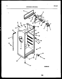 CABINET PARTS Diagram and Parts List for RTG163GLH3B  Frigidaire Refrigerator