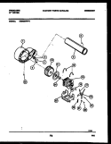 BLOWER AND DRIVE PARTS Diagram and Parts List for DE5520RW2  Frigidaire Dryer