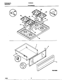 TOP / DRAWER Diagram and Parts List for TGF354SCWC  Tappan Range
