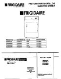 COVER Diagram and Parts List for FDE336RET0  Frigidaire Dryer
