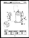 COMPRESSOR PARTS Diagram and Parts List for A07LH8E2  Frigidaire Air Conditioner