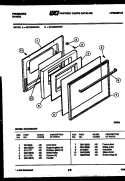 DOOR PARTS Diagram and Parts List for GCG34BCW5  Frigidaire Range