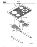 TOP / DRAWER Diagram and Parts List for FED367CETB  Frigidaire Range