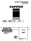 COVER Diagram and Parts List for TGF357CCSG  Tappan Range