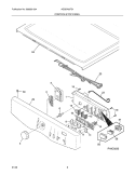 CONTROLS/TOP PANEL Diagram and Parts List for AGQ8700FG1  Frigidaire Dryer