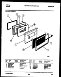 DOOR PARTS Diagram and Parts List for 30-3352-00-01  Tappan Range