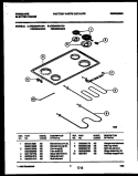COOKTOP AND BROILER PARTS Diagram and Parts List for FED300WAW3  Frigidaire Range