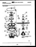 MOTOR PUMP PARTS Diagram and Parts List for DW2508PW1  Frigidaire Dishwasher