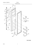 FREEZER DOOR Diagram and Parts List for FRS3R4EQ8  Frigidaire Refrigerator