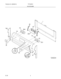 BACKGUARD Diagram and Parts List for TEF350DSA  Tappan Range