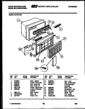 CABINET PARTS Diagram and Parts List for AS187L2K2  Frigidaire Air Conditioner