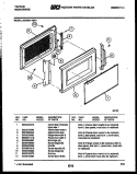 DOOR PARTS Diagram and Parts List for 56-8878-10-02  Tappan Microwave