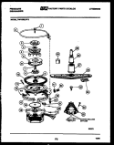 MOTOR PUMP PARTS Diagram and Parts List for DW1050LW3  Frigidaire Dishwasher