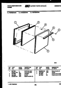 DOOR PARTS Diagram and Parts List for PGF300HXW3  Frigidaire Range