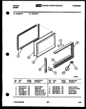 UPPER OVEN DOOR PARTS Diagram and Parts List for 72-3657-00-07  Tappan Range