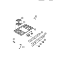 COOKTOP, KNOBS Diagram and Parts List for GCG34BNL1  Frigidaire Range