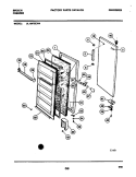 DOOR Diagram and Parts List for UL1647ECW4  Frigidaire Freezer