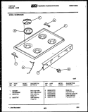 COOKTOP PARTS Diagram and Parts List for 30-3859-00-03  Tappan Range