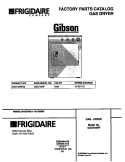 COVER Diagram and Parts List for GSG746RFS0  Gibson Dryer