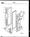 FREEZER DOOR PARTS Diagram and Parts List for FRS28XHAB0  Frigidaire Refrigerator