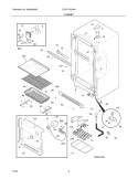 CABINET Diagram and Parts List for FRU17G4JW8  Frigidaire Refrigerator