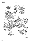 SHELVES, CONTROLS, DIVIDER, MULLION Diagram and Parts List for FRT22PRAW2  Frigidaire Refrigerator