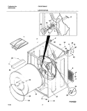 CABINET / DRUM Diagram and Parts List for CRGR7900AS1  Frigidaire Dryer